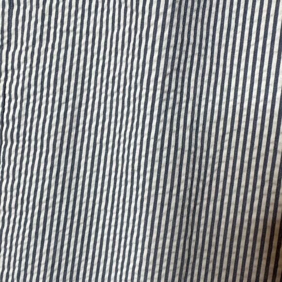 Club Monaco Straight Leg Pant Gray/white seersucker Striped Cotton Size 30 - Picture 2 of 5